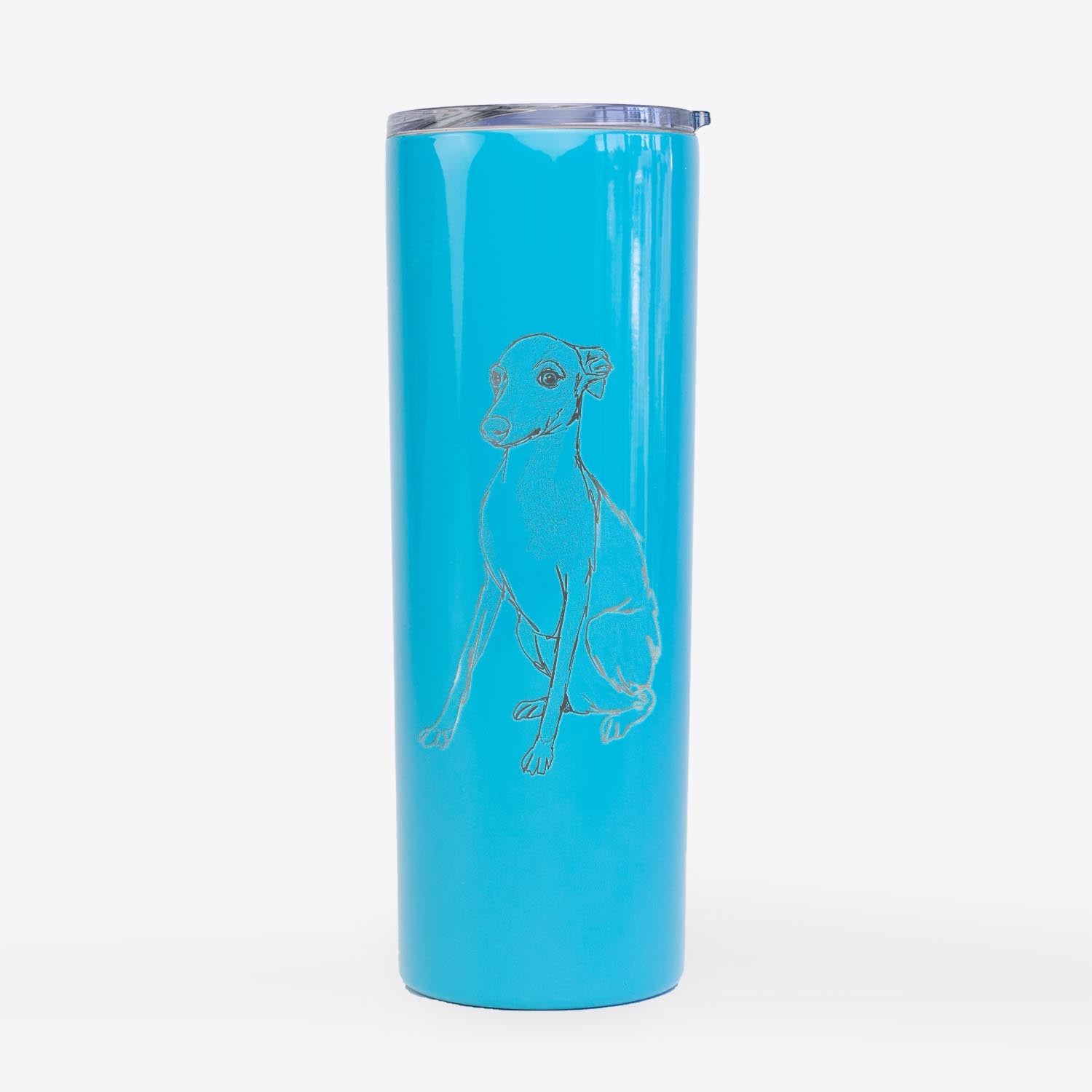 Doodled Winston the Italian Greyhound Puppy - 20oz Skinny Tumbler