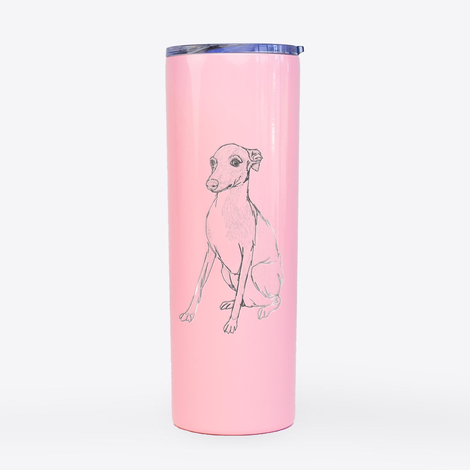 Doodled Winston the Italian Greyhound Puppy - 20oz Skinny Tumbler