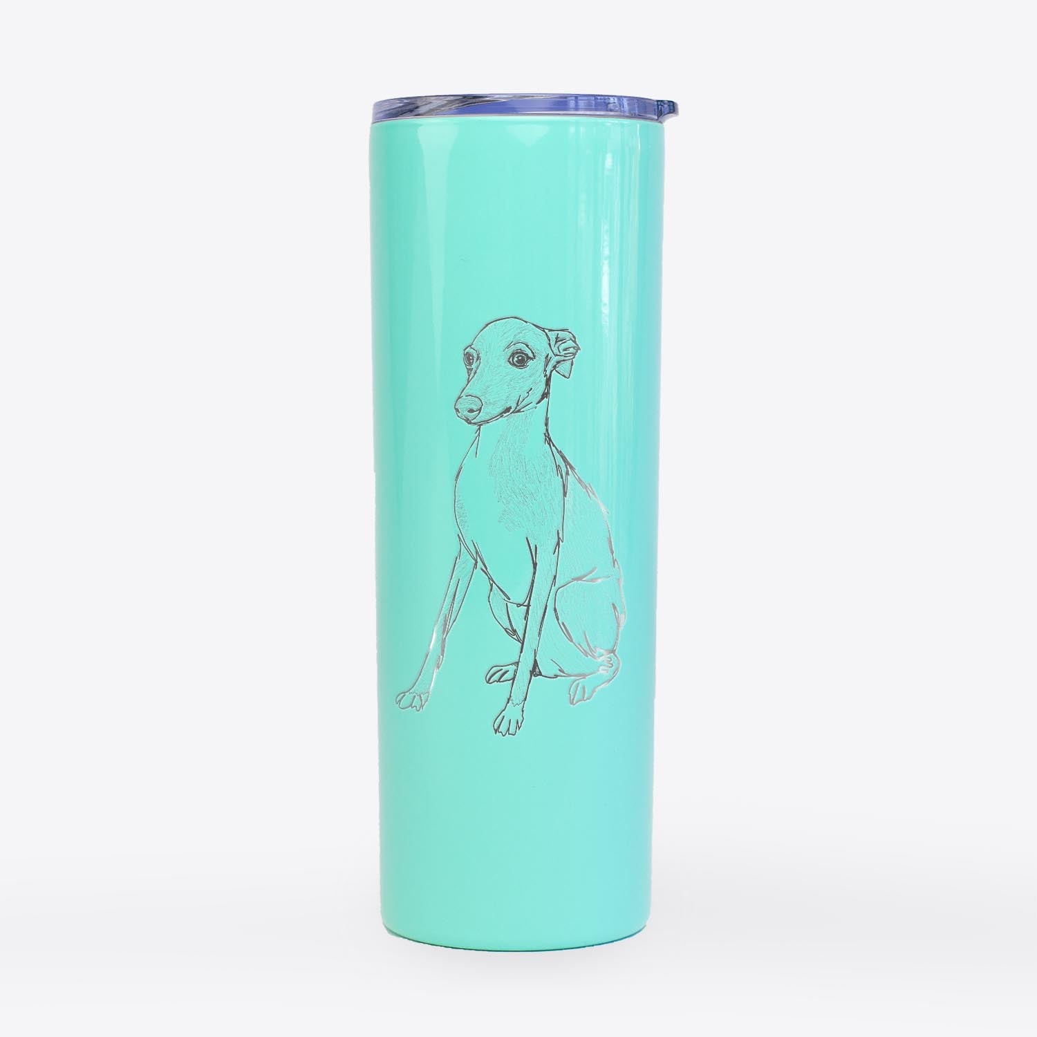 Doodled Winston the Italian Greyhound Puppy - 20oz Skinny Tumbler