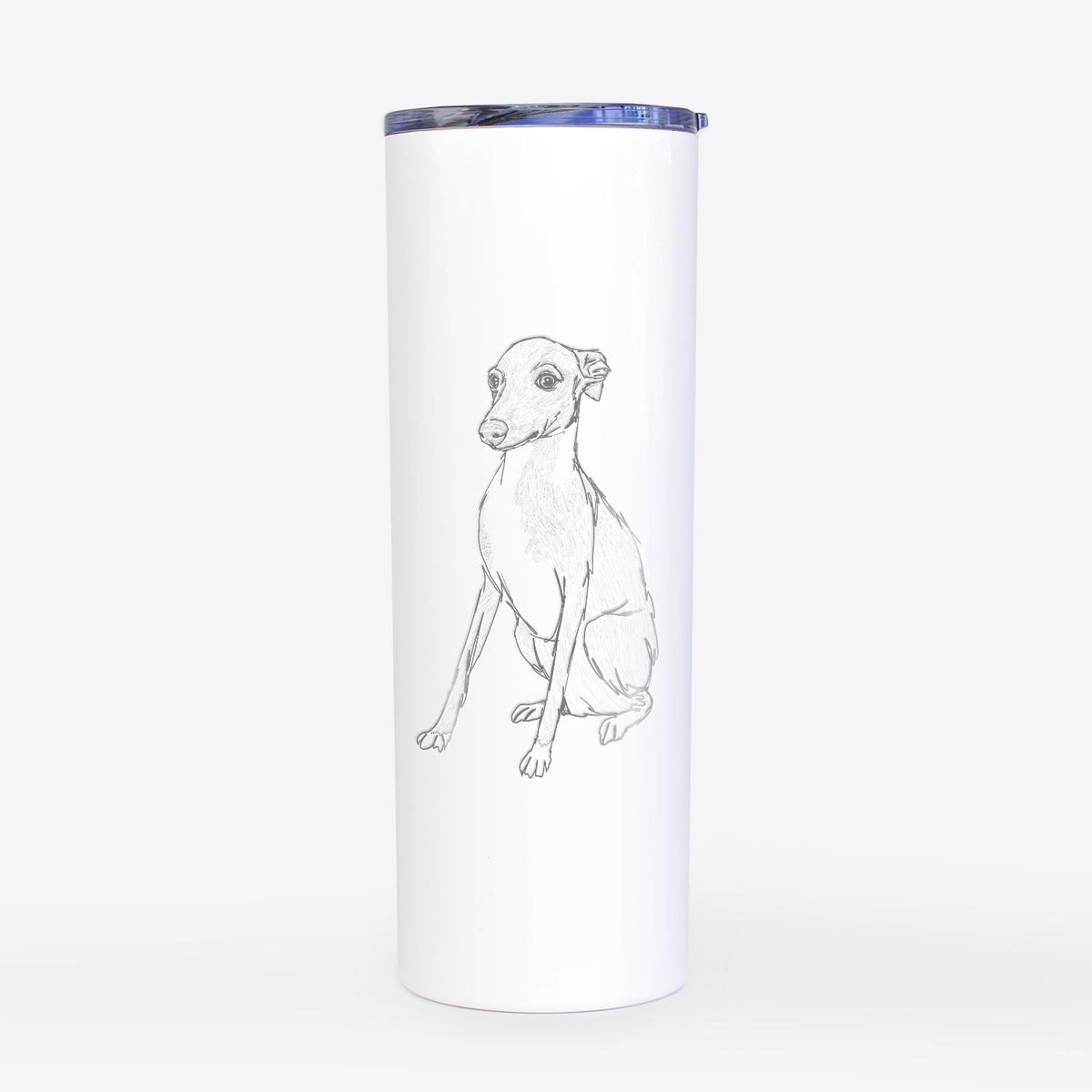 Doodled Winston the Italian Greyhound Puppy - 20oz Skinny Tumbler