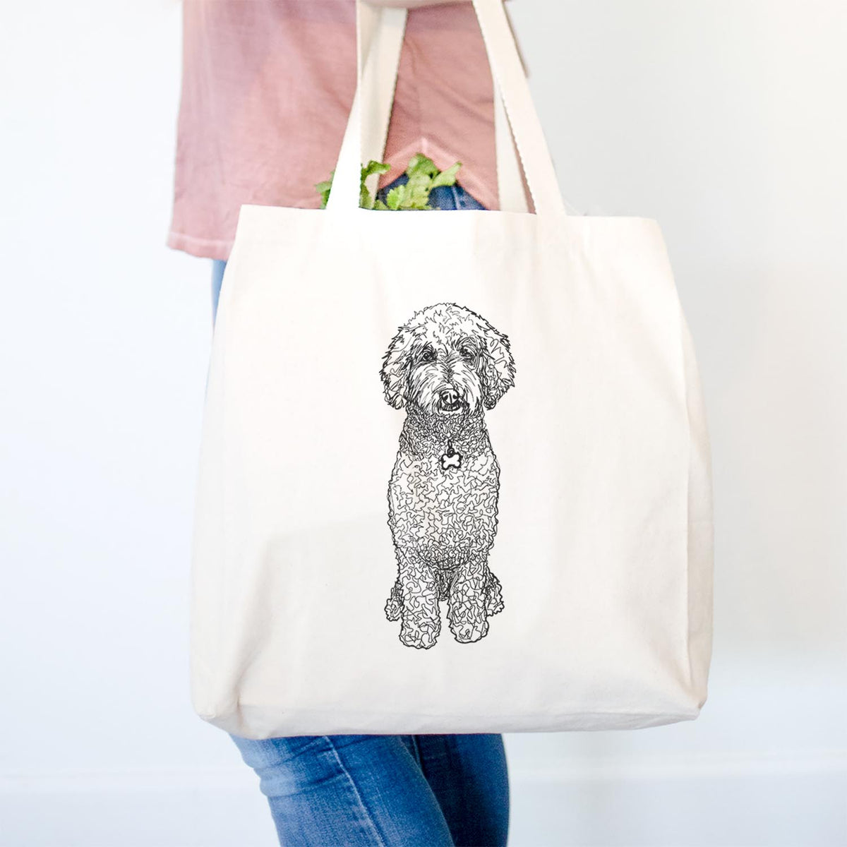 Doodled Zoe the Standard Poodle - Tote Bag