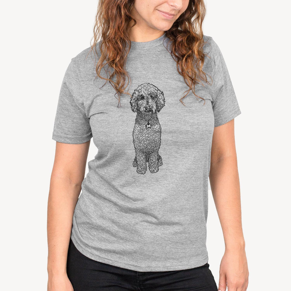 Doodled Zoe the Standard Poodle - Unisex Crewneck