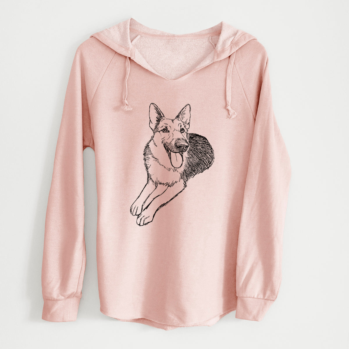 Doodled Ace the German Shepherd - Cali Wave Hooded Sweatshirt