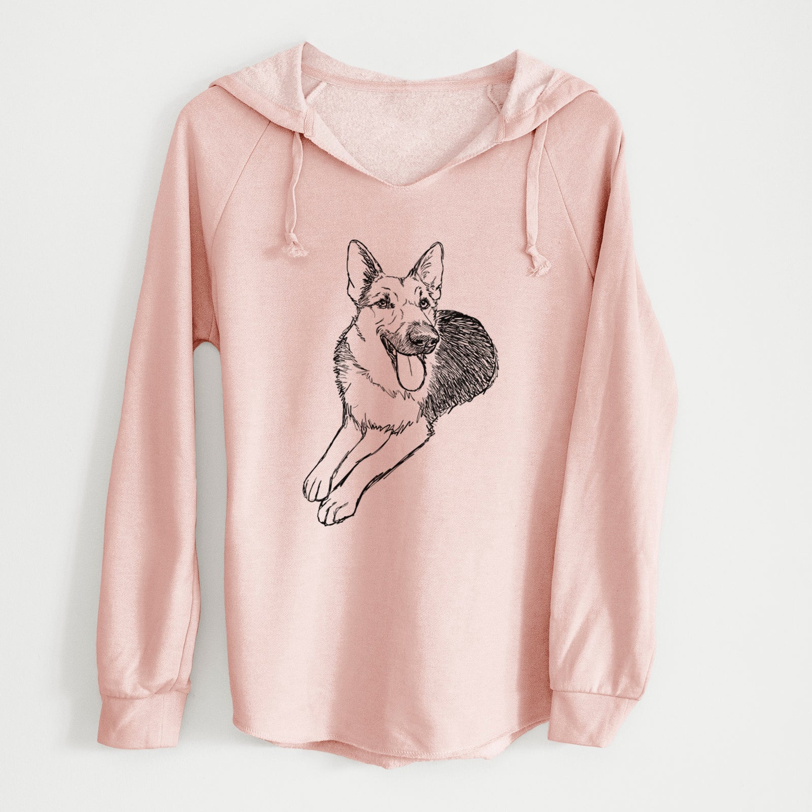 Doodled Ace the German Shepherd - Cali Wave Hooded Sweatshirt