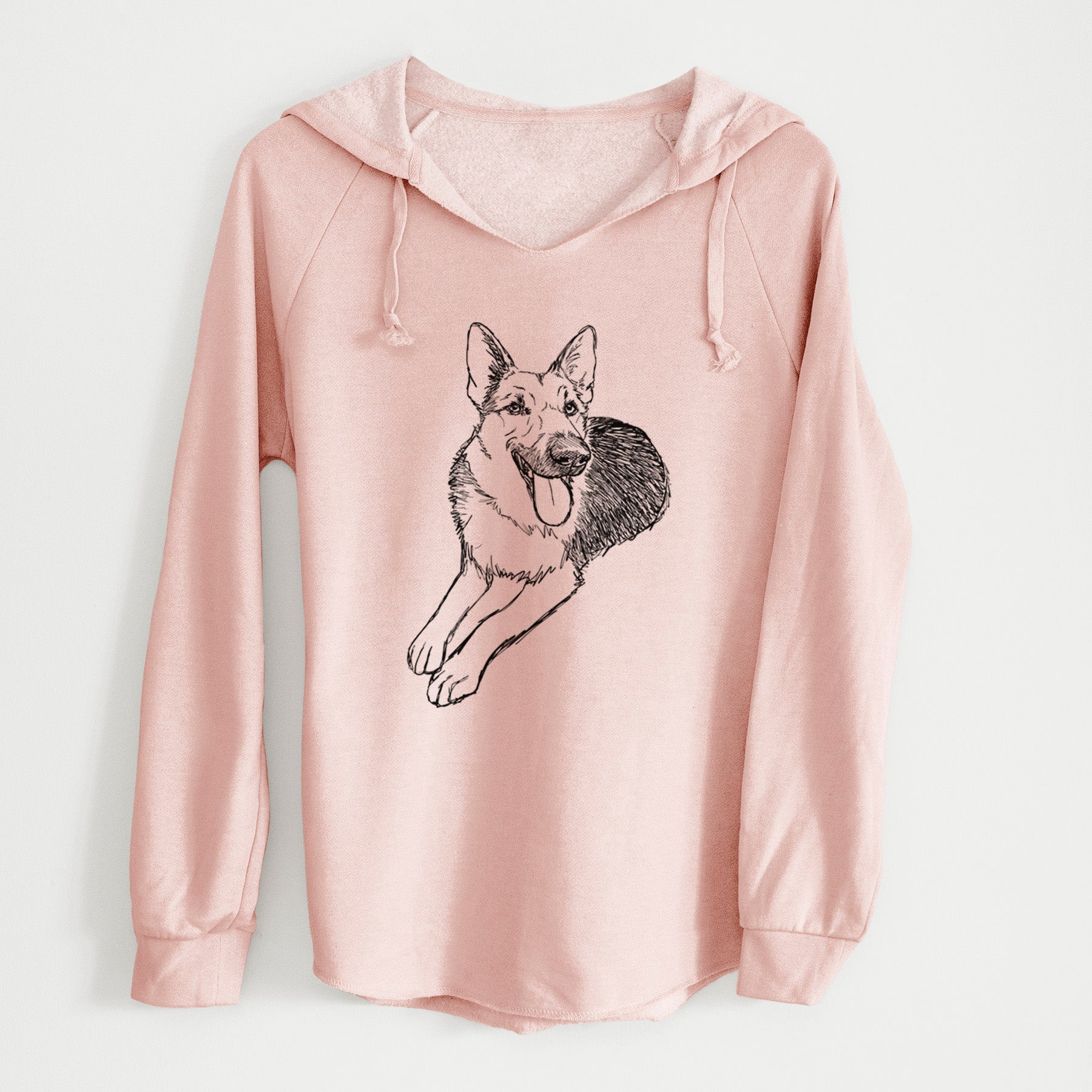 Doodled Ace the German Shepherd - Cali Wave Hooded Sweatshirt