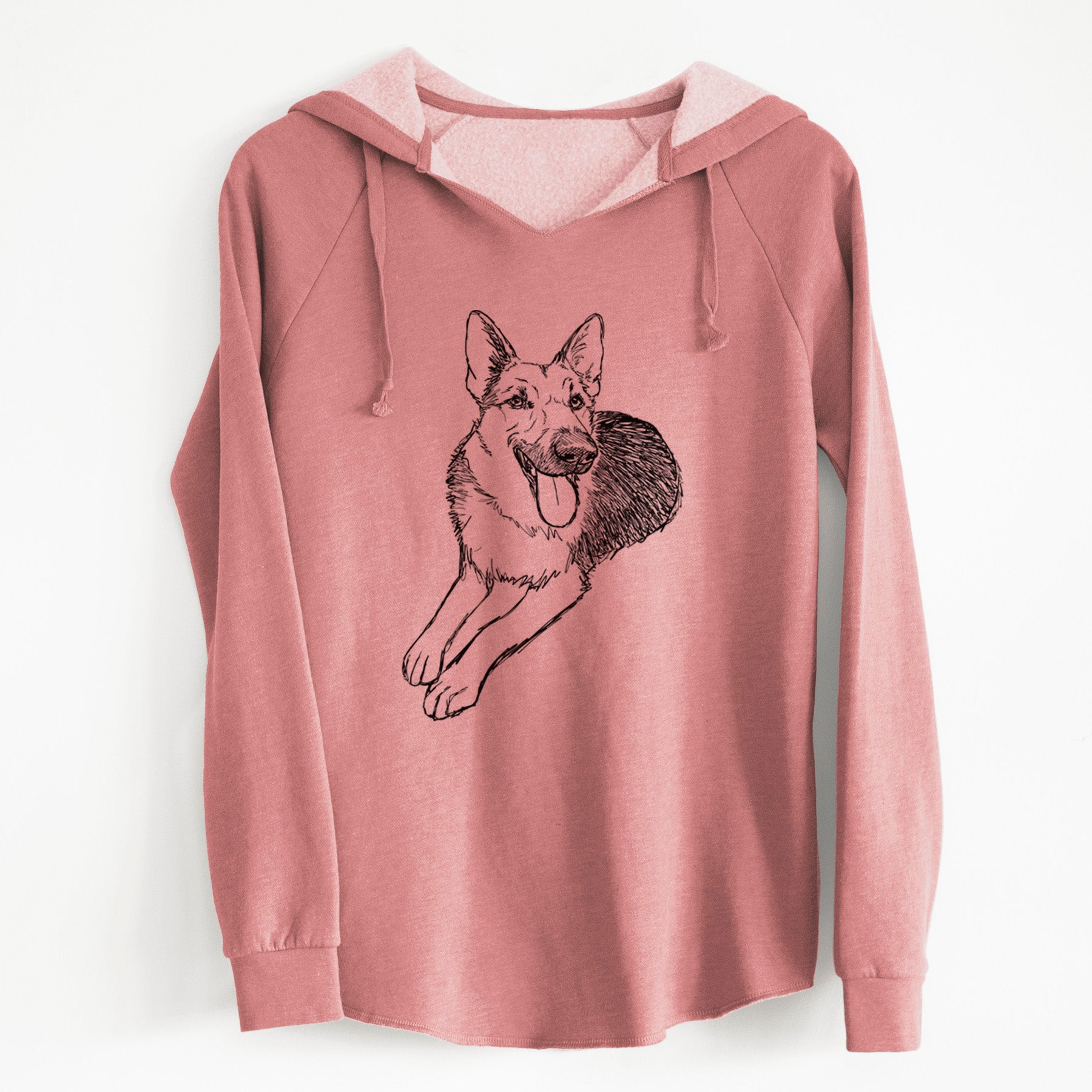 Doodled Ace the German Shepherd - Cali Wave Hooded Sweatshirt