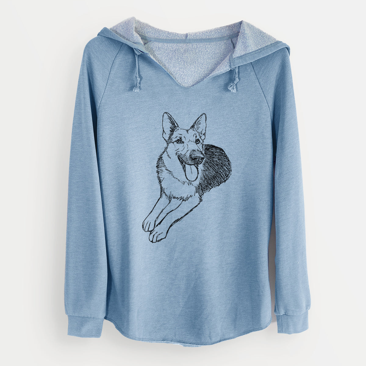 Doodled Ace the German Shepherd - Cali Wave Hooded Sweatshirt