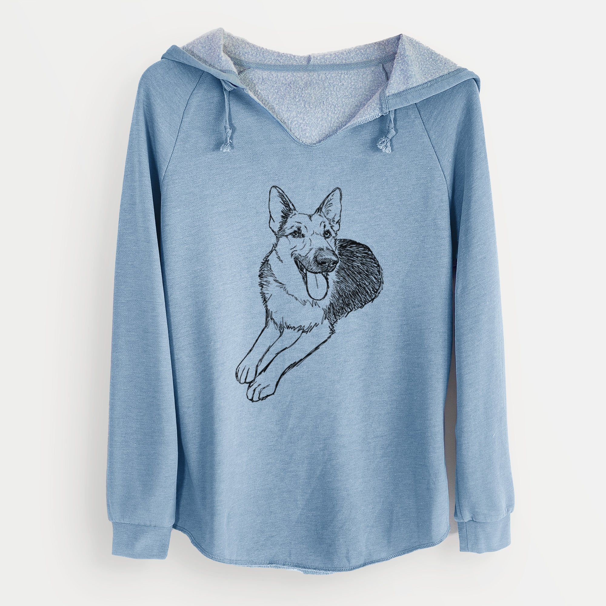 Doodled Ace the German Shepherd - Cali Wave Hooded Sweatshirt