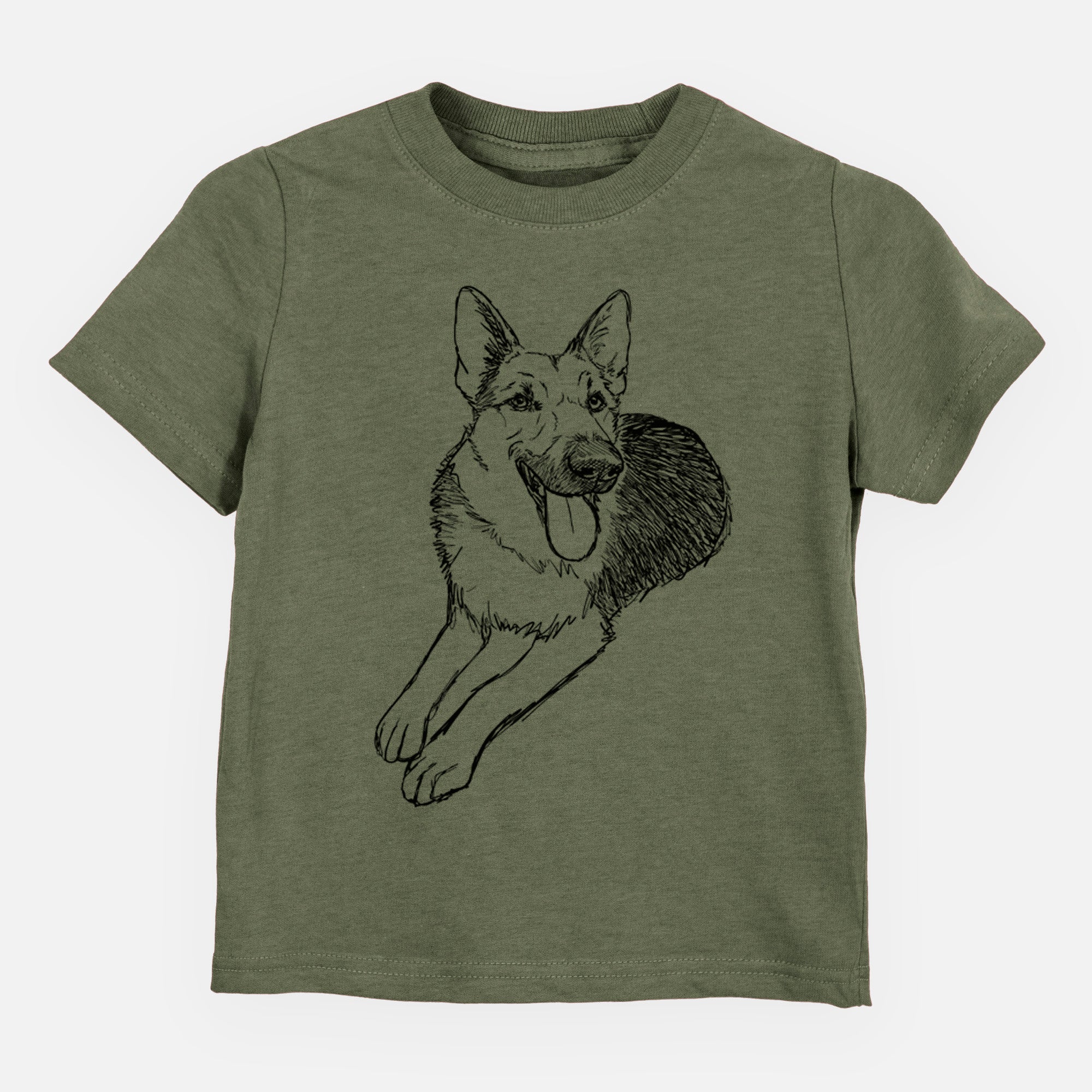 Doodled Ace the German Shepherd - Kids/Youth/Toddler Shirt