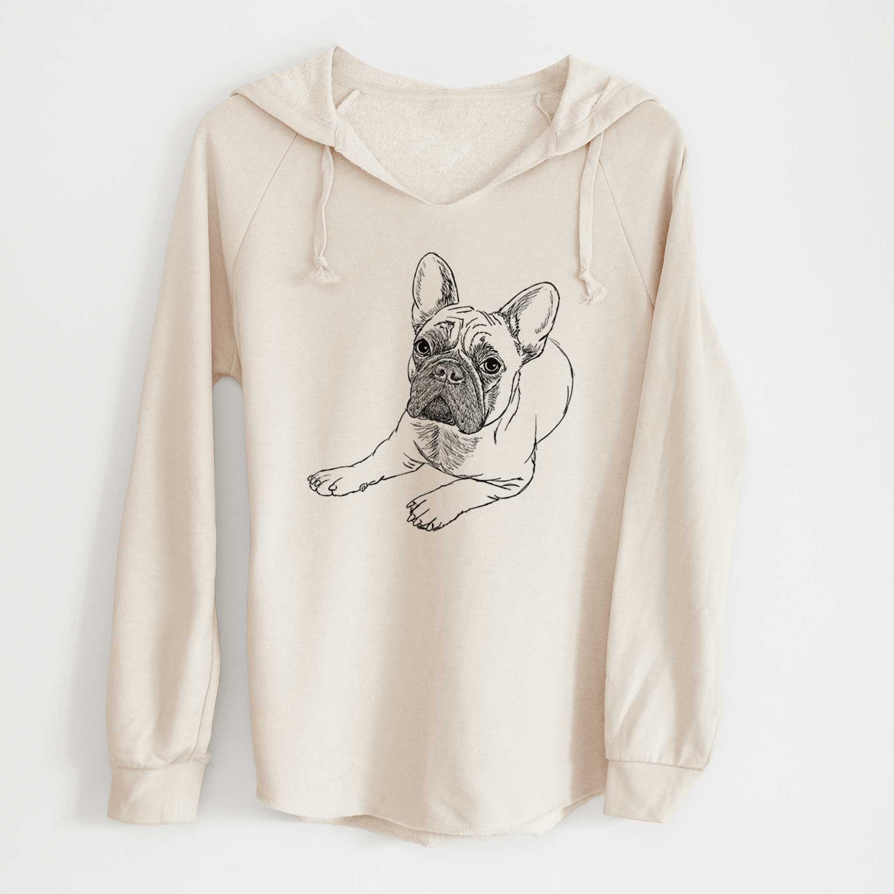 Doodled Alfredo the French Bulldog - Cali Wave Hooded Sweatshirt