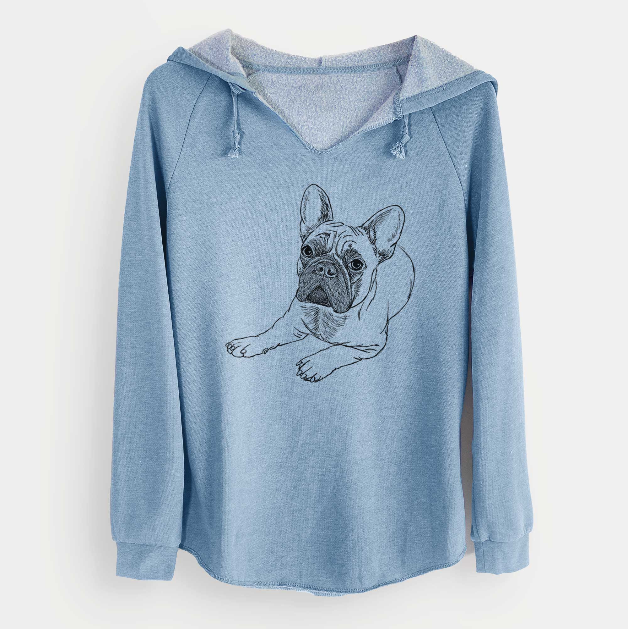 Doodled Alfredo the French Bulldog - Cali Wave Hooded Sweatshirt