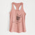 Doodled Alfredo the French Bulldog - Women's Racerback Tanktop