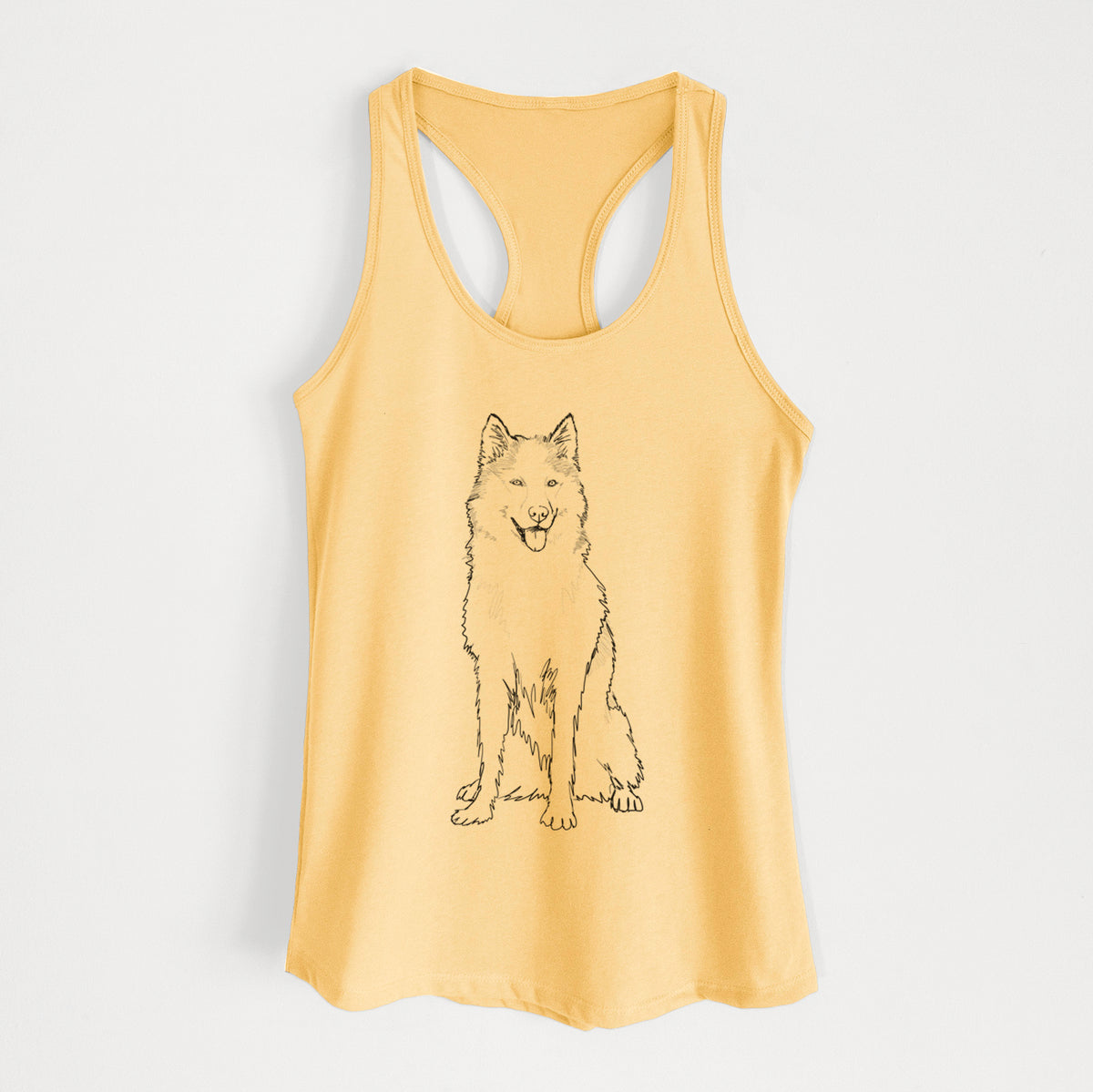 Doodled Allie the Siberian Husky - Women's Racerback Tanktop