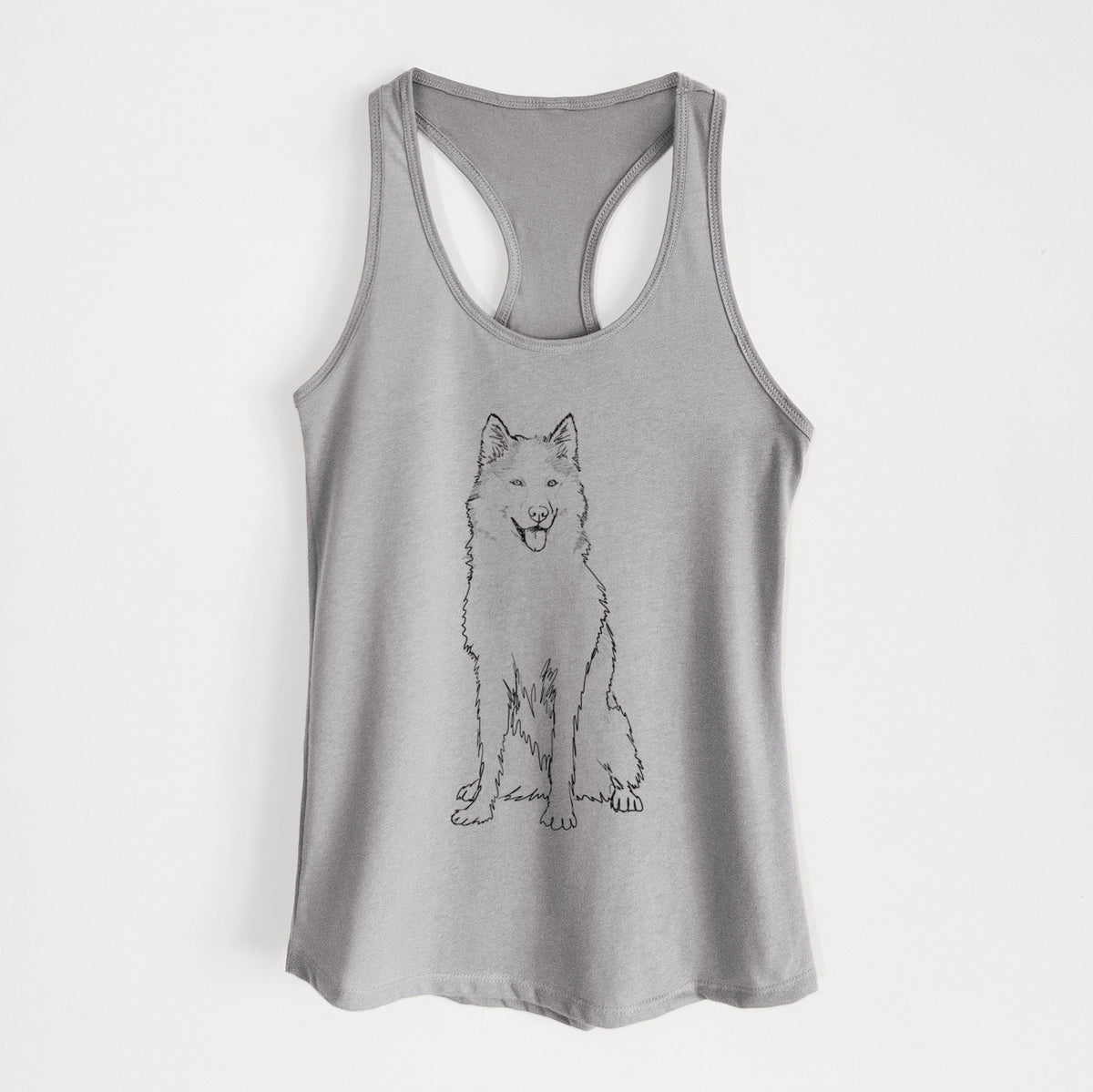 Doodled Allie the Siberian Husky - Women's Racerback Tanktop