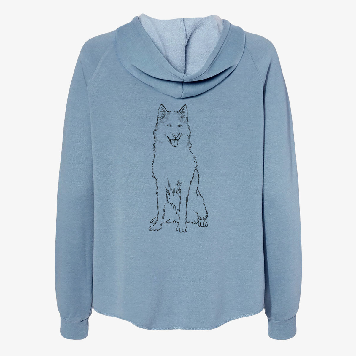 Doodled Allie the Siberian Husky - Women's Cali Wave Zip-Up Sweatshirt