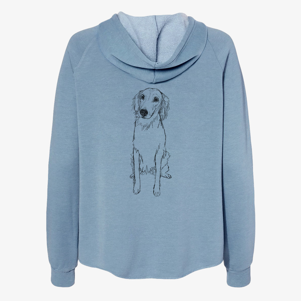 Doodled Amelia the Golden Retriever - Women's Cali Wave Zip-Up Sweatshirt