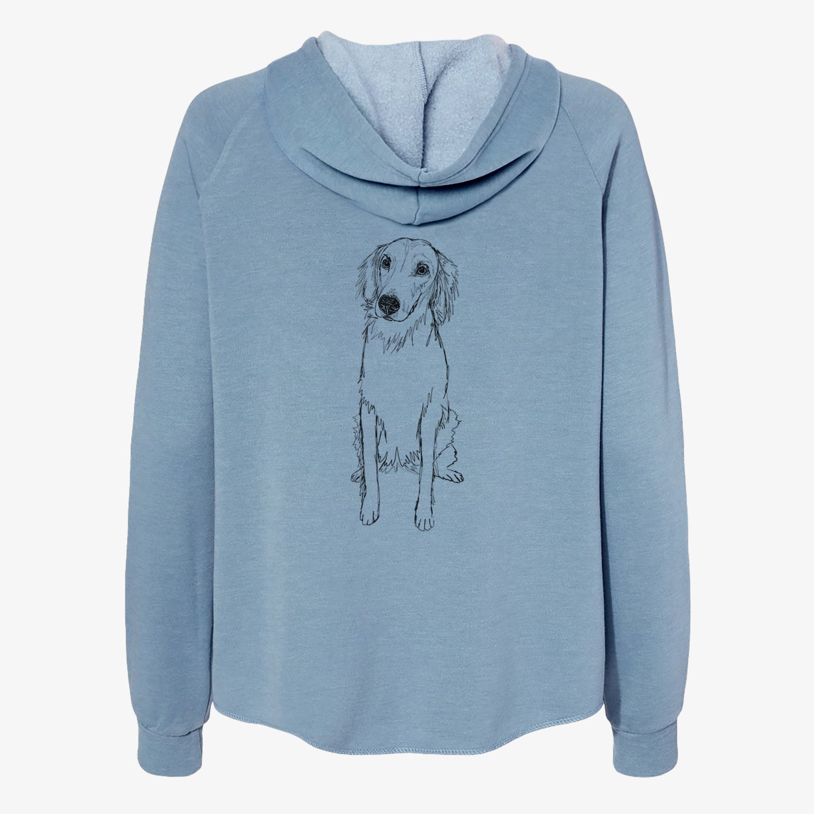 Doodled Amelia the Golden Retriever - Women's Cali Wave Zip-Up Sweatshirt