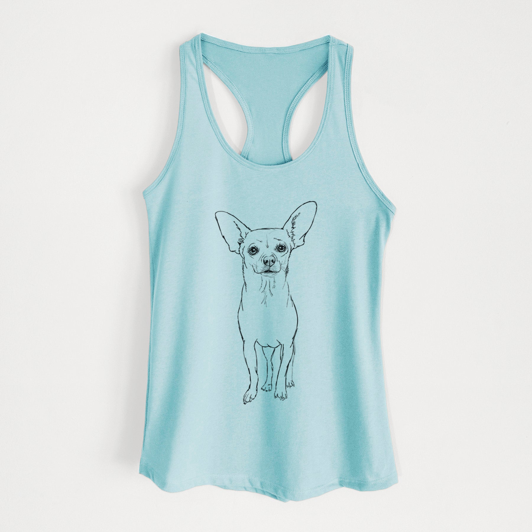 Doodled Athena the Chihuahua - Women's Racerback Tanktop