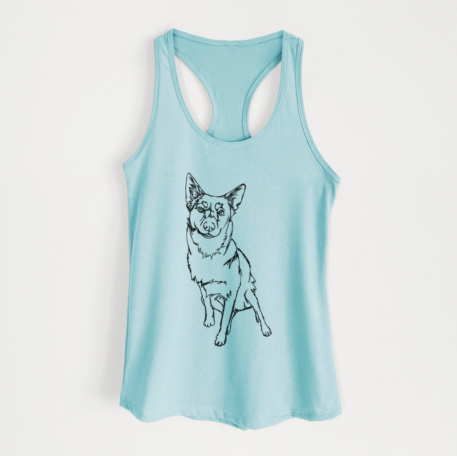 Doodled Australian Cattle Dog - Women's Racerback Tanktop