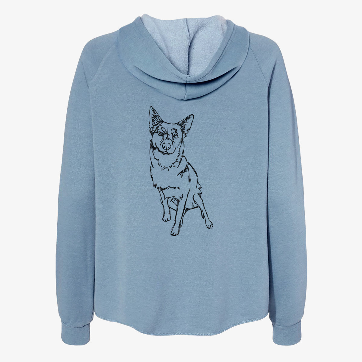 Doodled Australian Cattle Dog - Women's Cali Wave Zip-Up Sweatshirt