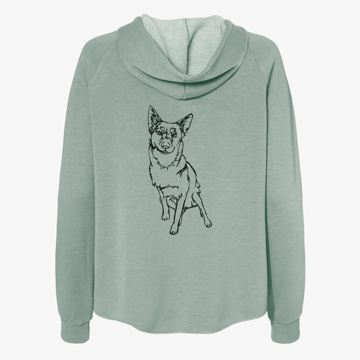 Doodled Australian Cattle Dog - Women's Cali Wave Zip-Up Sweatshirt