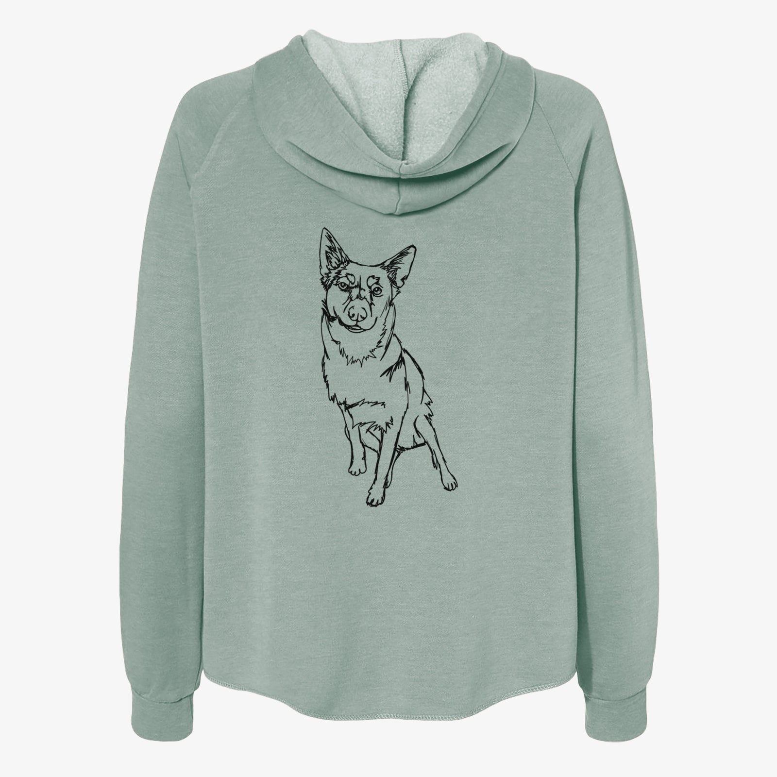 Doodled Australian Cattle Dog - Women's Cali Wave Zip-Up Sweatshirt