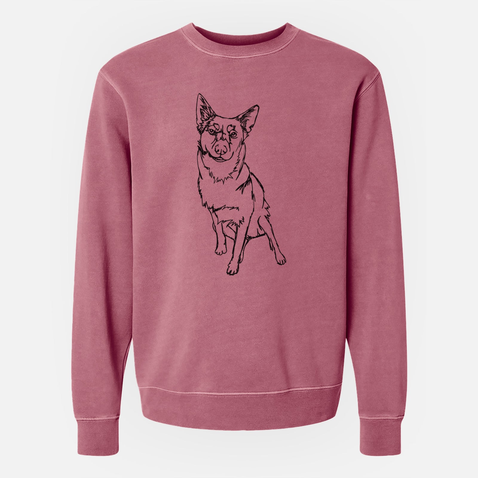 Doodled Australian Cattle Dog the  - Unisex Pigment Dyed Crew Sweatshirt