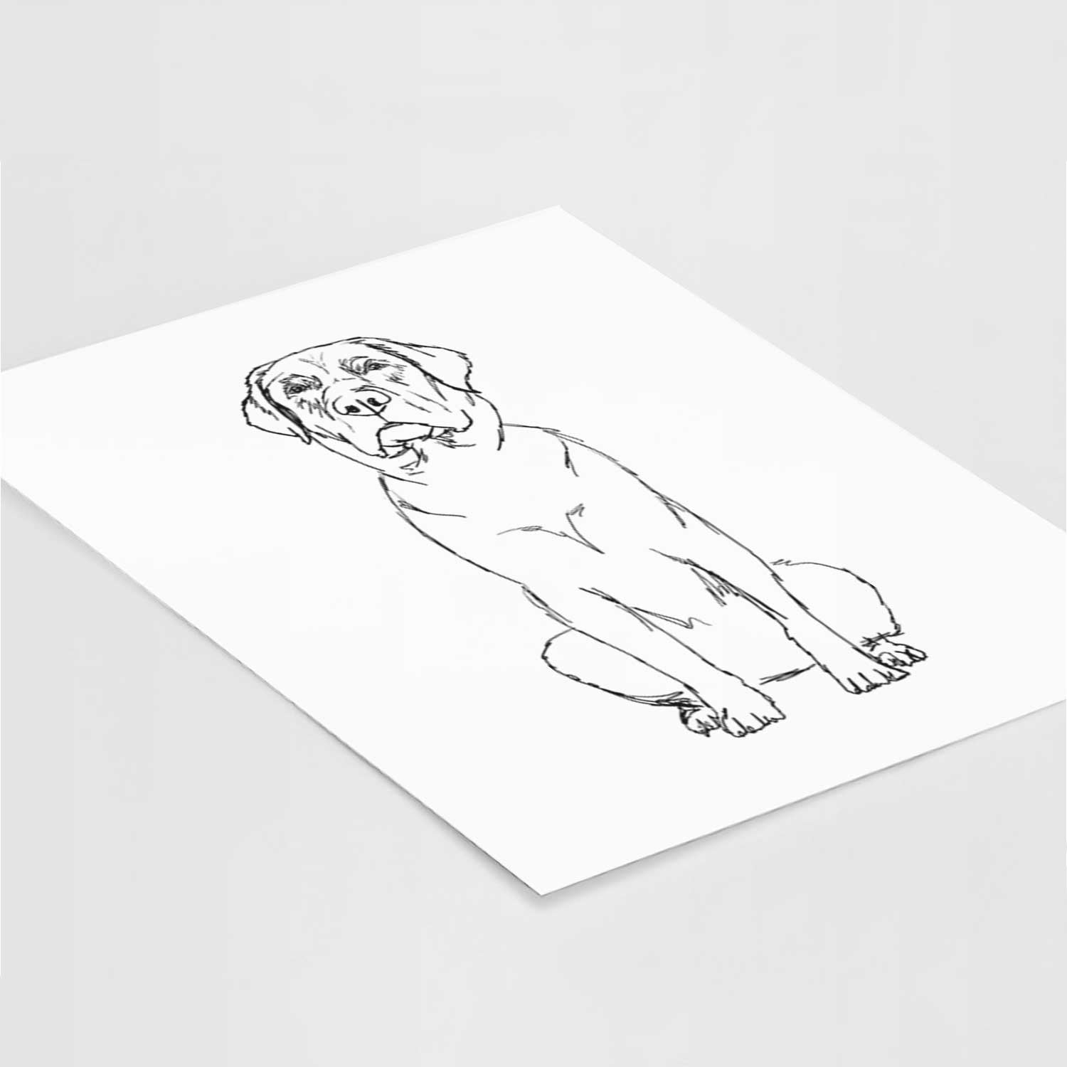 Doodled Auto the Labrador Retriever Art Print