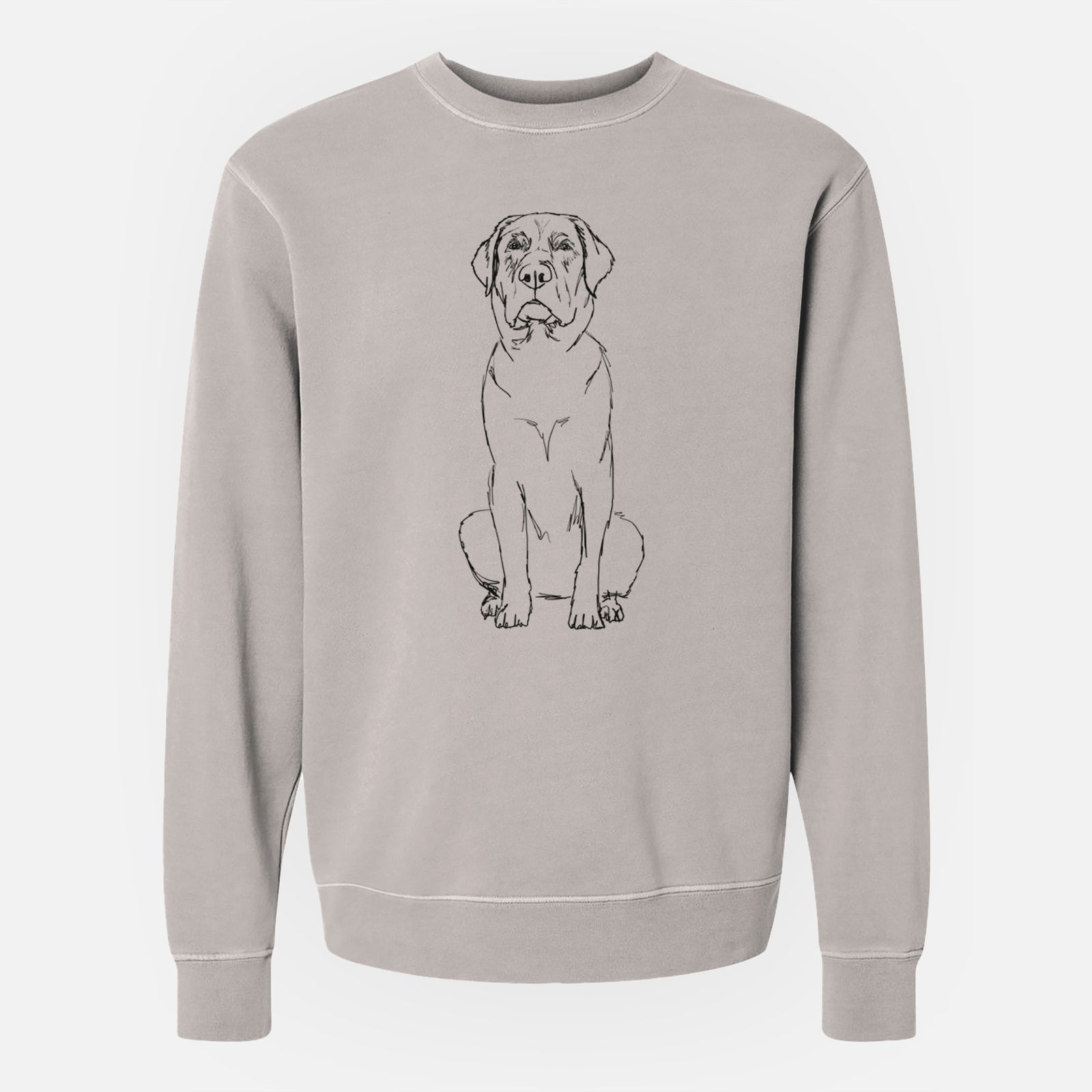Doodled Auto the Labrador Retriever - Unisex Pigment Dyed Crew Sweatshirt