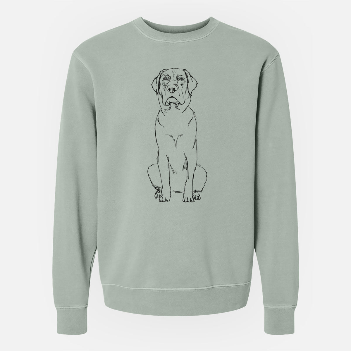 Doodled Auto the Labrador Retriever - Unisex Pigment Dyed Crew Sweatshirt