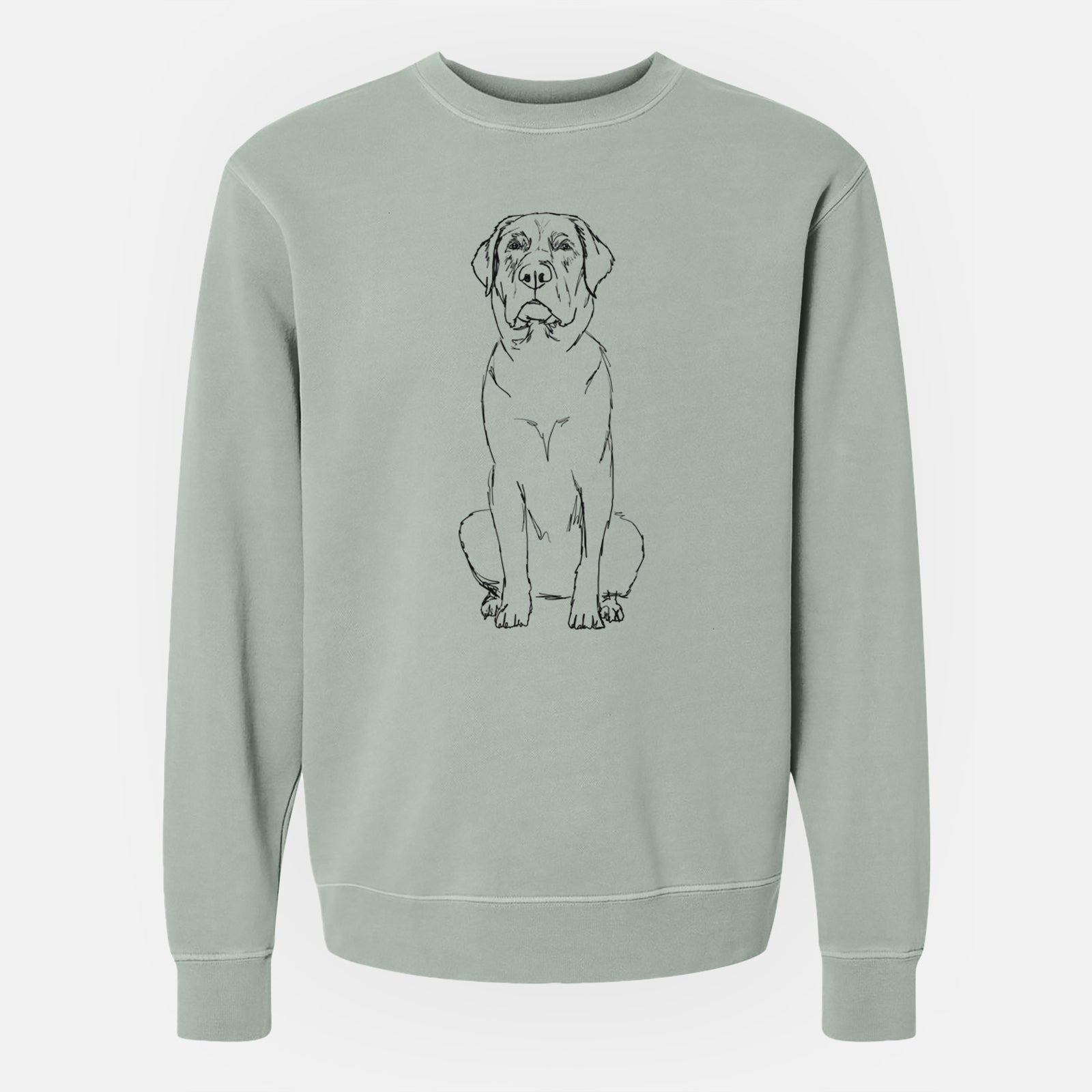 Doodled Auto the Labrador Retriever - Unisex Pigment Dyed Crew Sweatshirt
