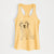 Doodled Autumn the Golden Retriever Puppy - Women's Racerback Tanktop