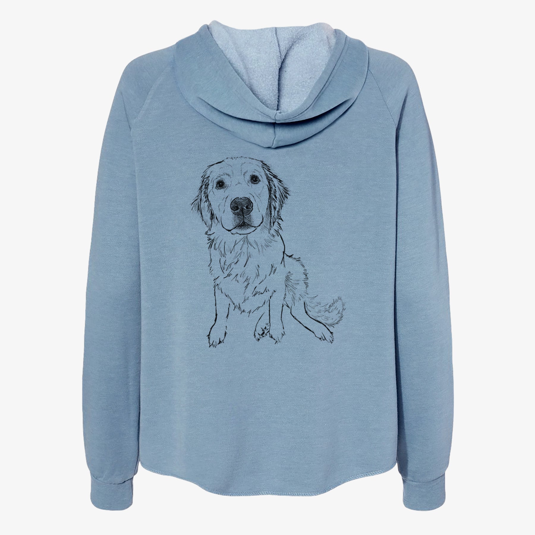 Doodled Autumn the Golden Retriever Puppy - Women's Cali Wave Zip-Up Sweatshirt