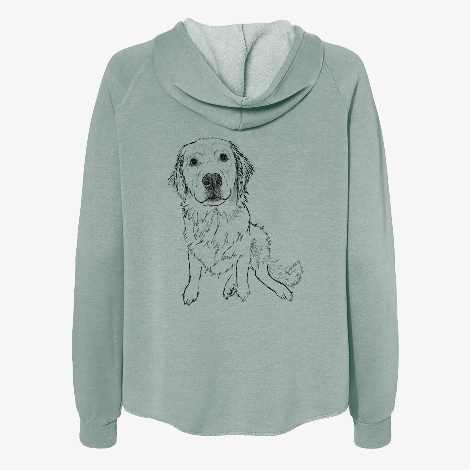 Doodled Autumn the Golden Retriever Puppy - Women's Cali Wave Zip-Up Sweatshirt