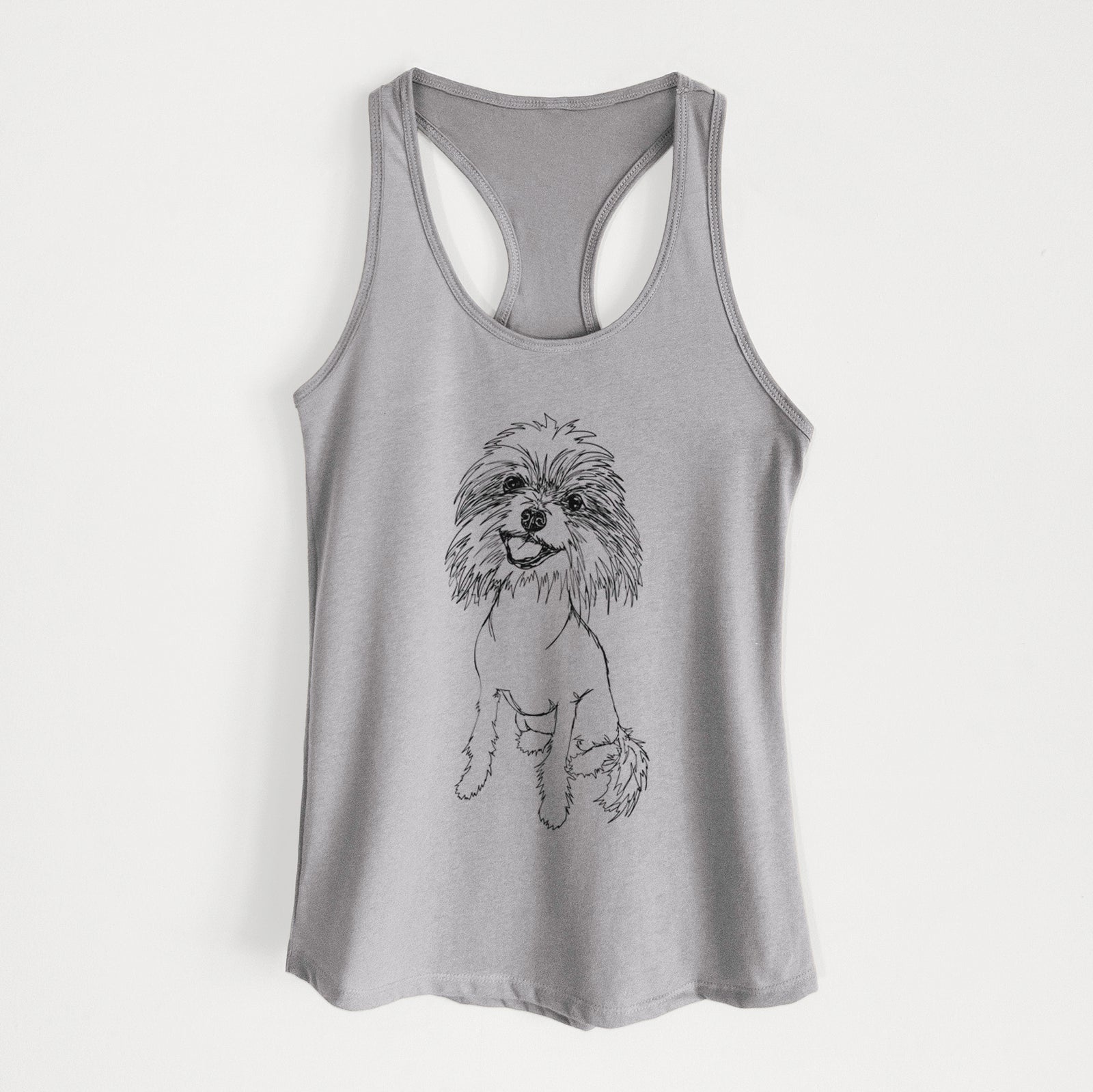 Doodled Ava the Chinese Crested - Women's Racerback Tanktop