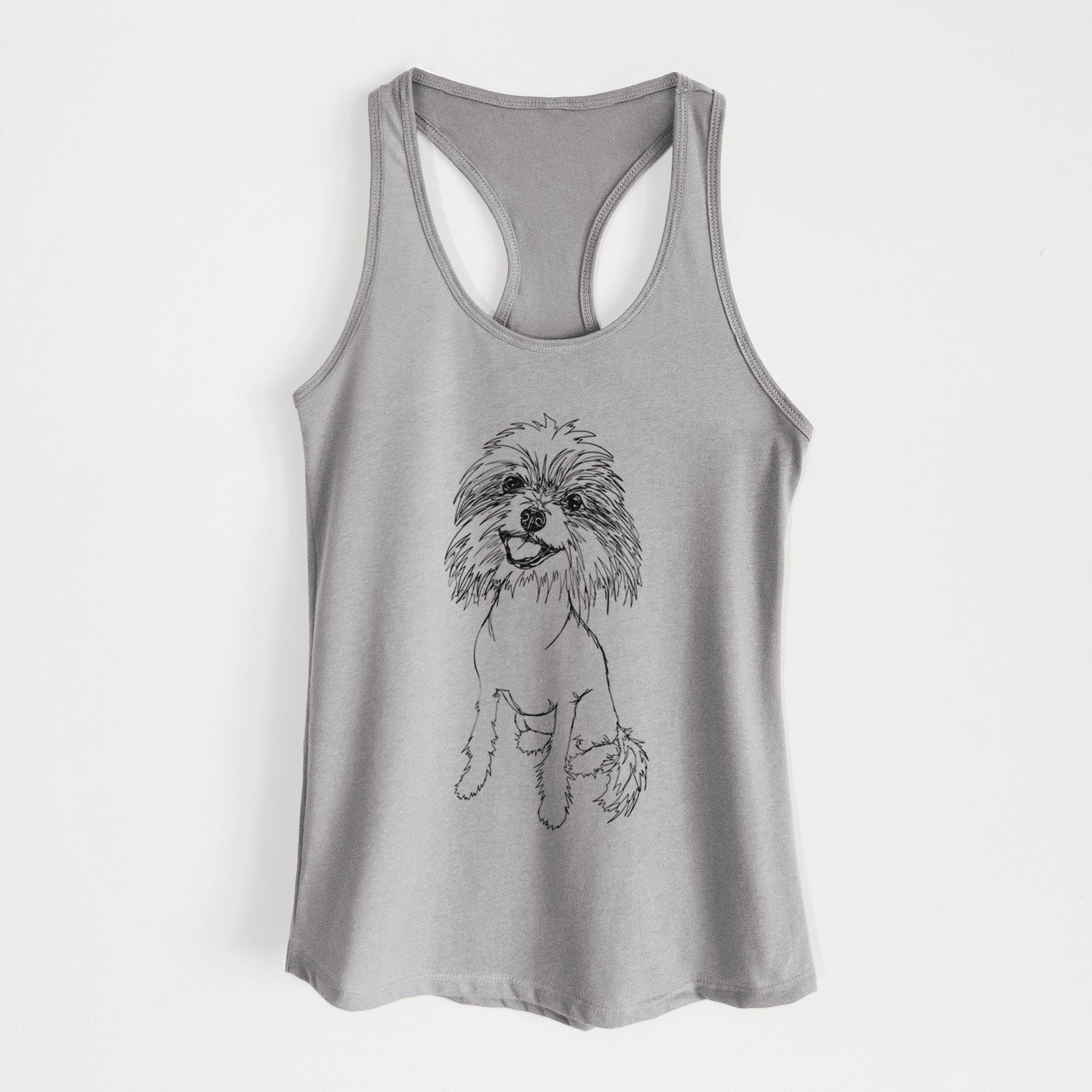 Doodled Ava the Chinese Crested - Women's Racerback Tanktop