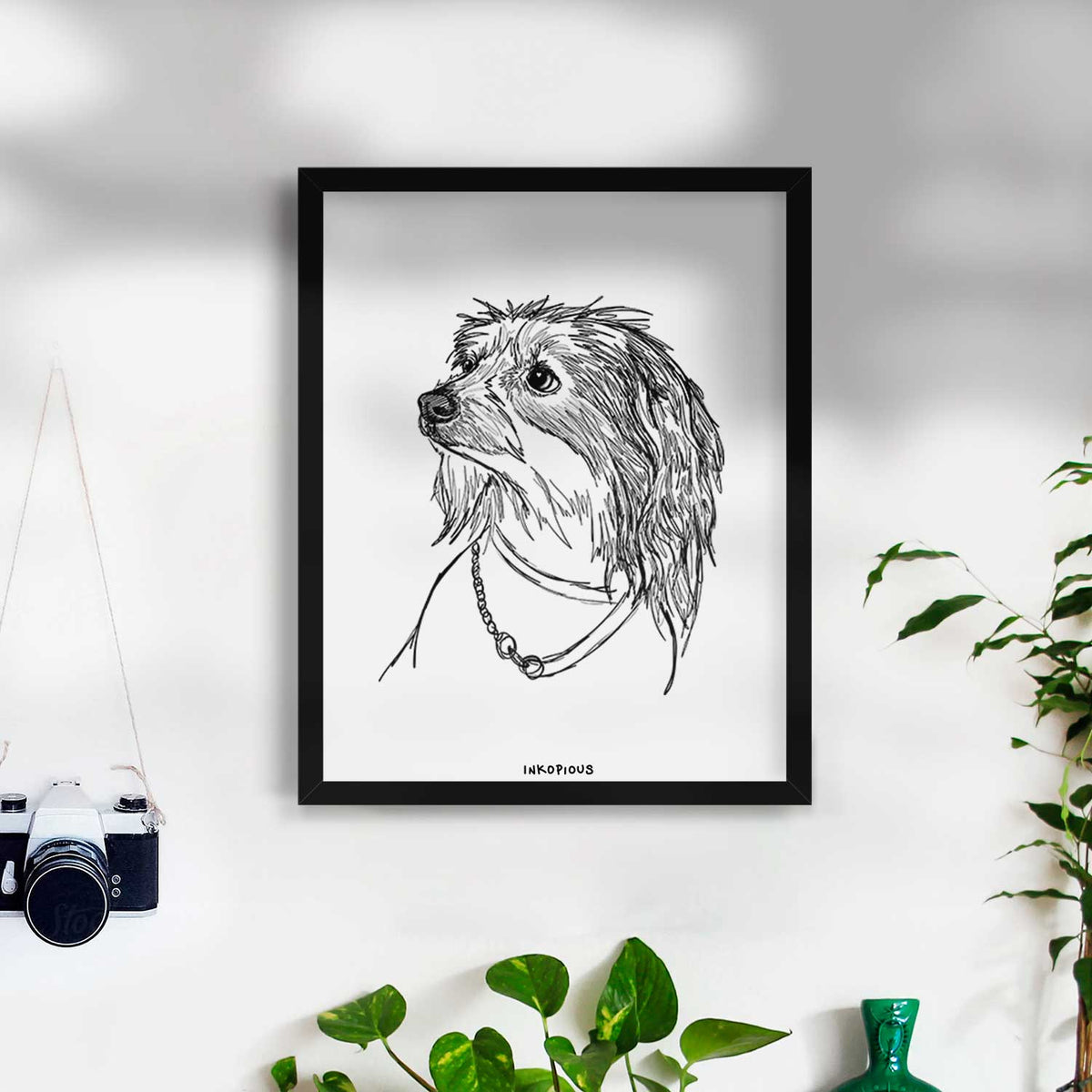 Doodled Ava Olivia the Chinese Crested Art Print