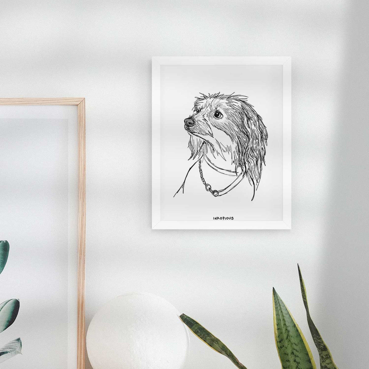 Doodled Ava Olivia the Chinese Crested Art Print