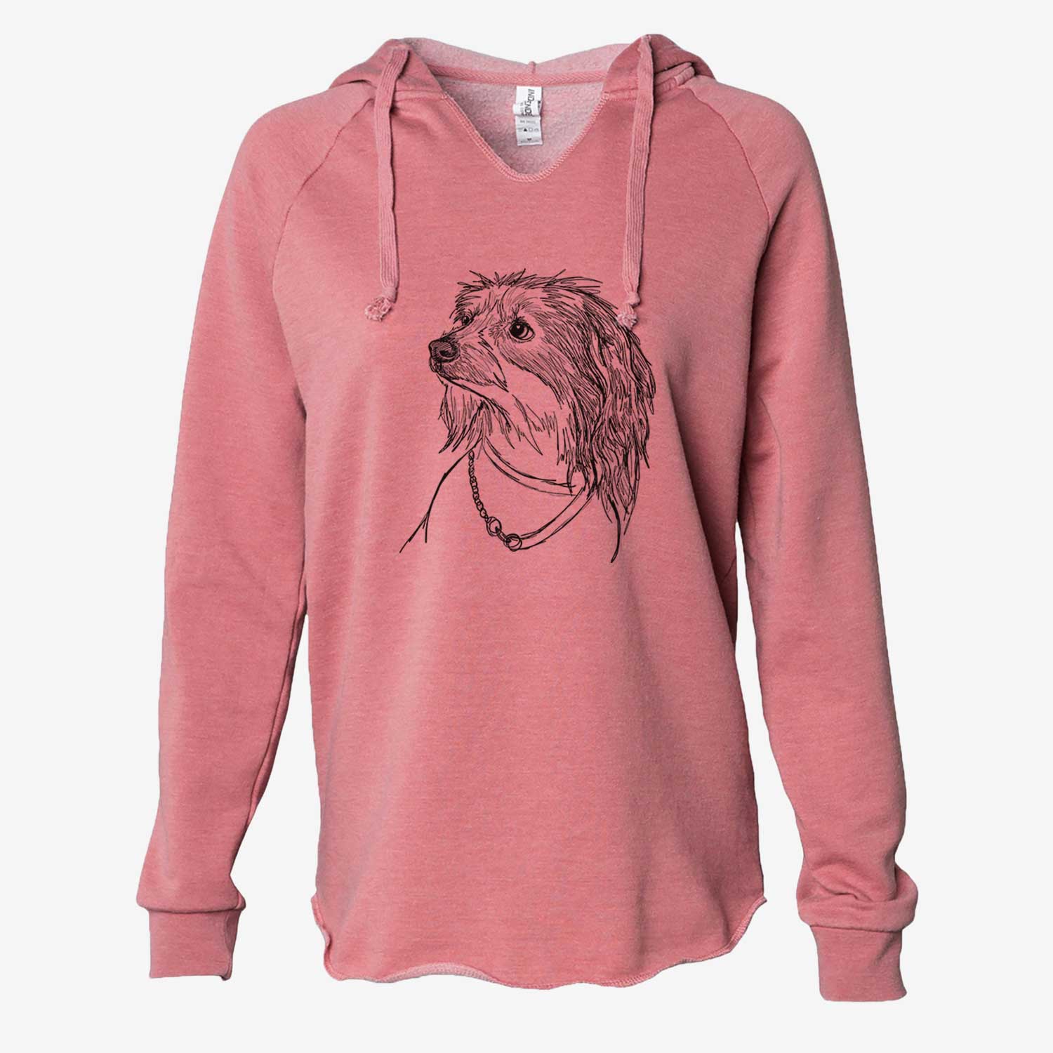 Doodled Ava Olivia the Chinese Crested - Cali Wave Hooded Sweatshirt