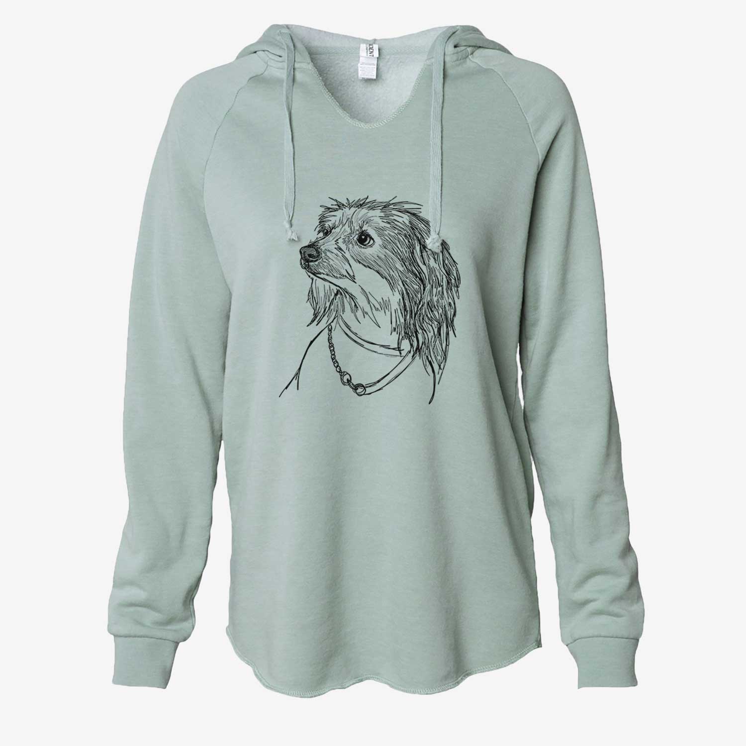 Doodled Ava Olivia the Chinese Crested - Cali Wave Hooded Sweatshirt