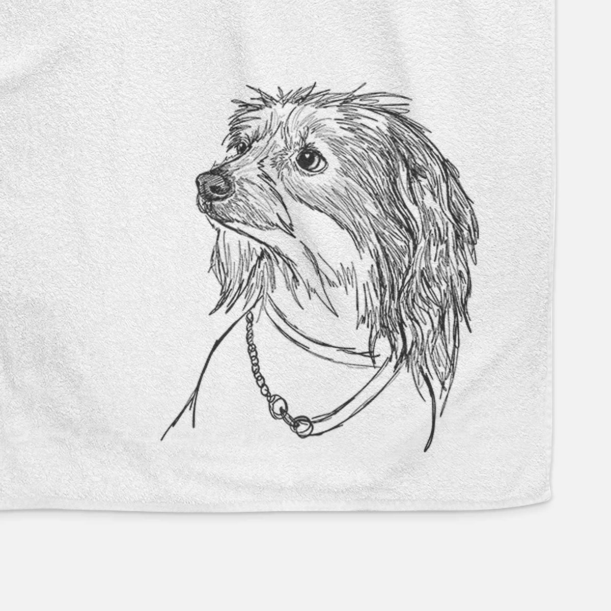 Doodled Ava Olivia the Chinese Crested Decorative Hand Towel