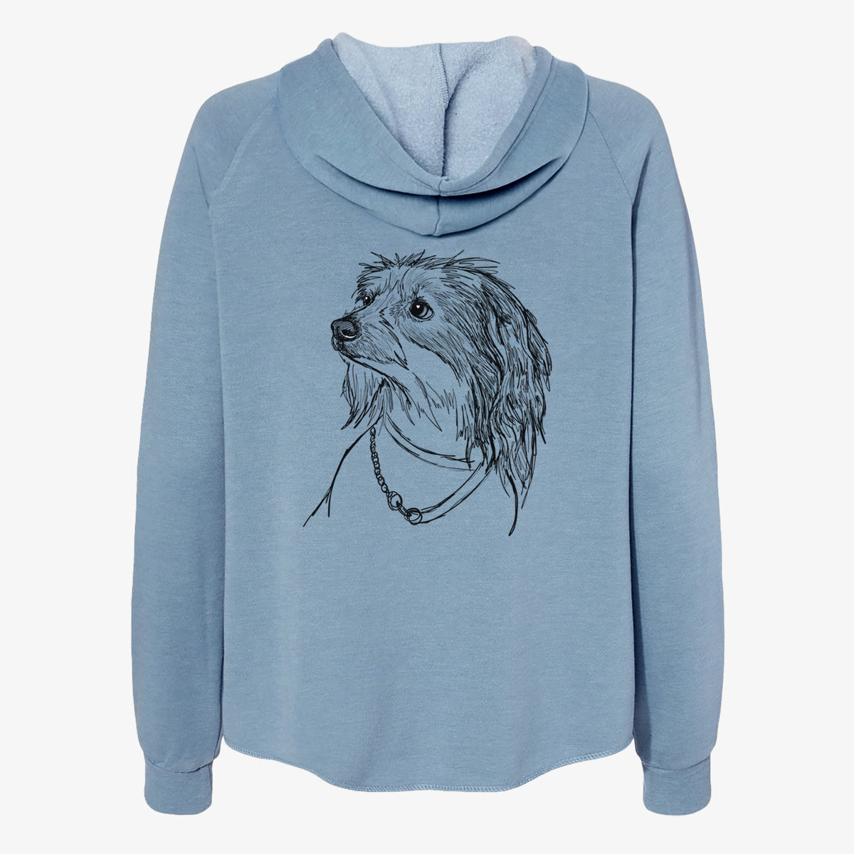 Doodled Ava Olivia the Chinese Crested - Women's Cali Wave Zip-Up Sweatshirt