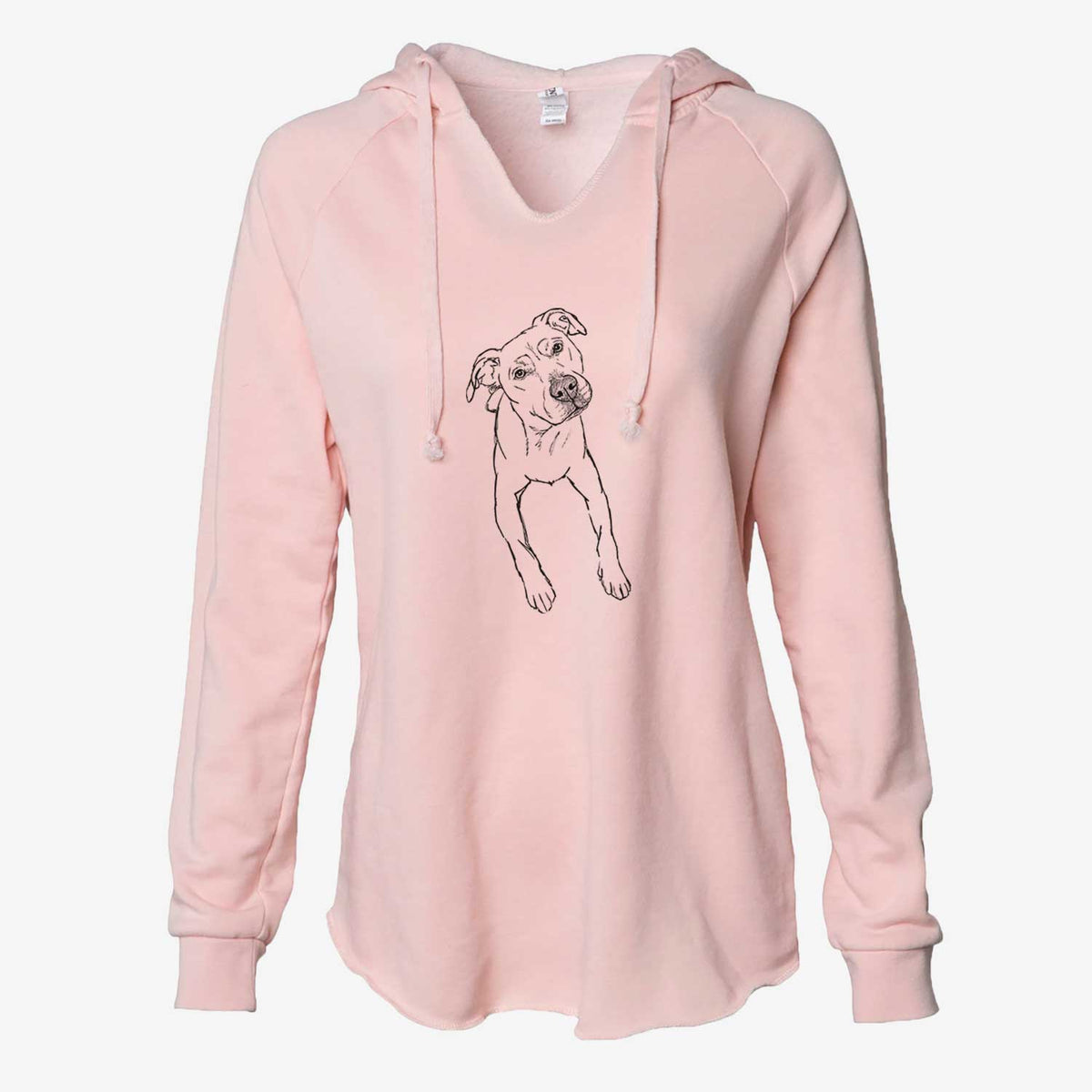 Doodled Ava Rose the Pitbull Mix - Cali Wave Hooded Sweatshirt