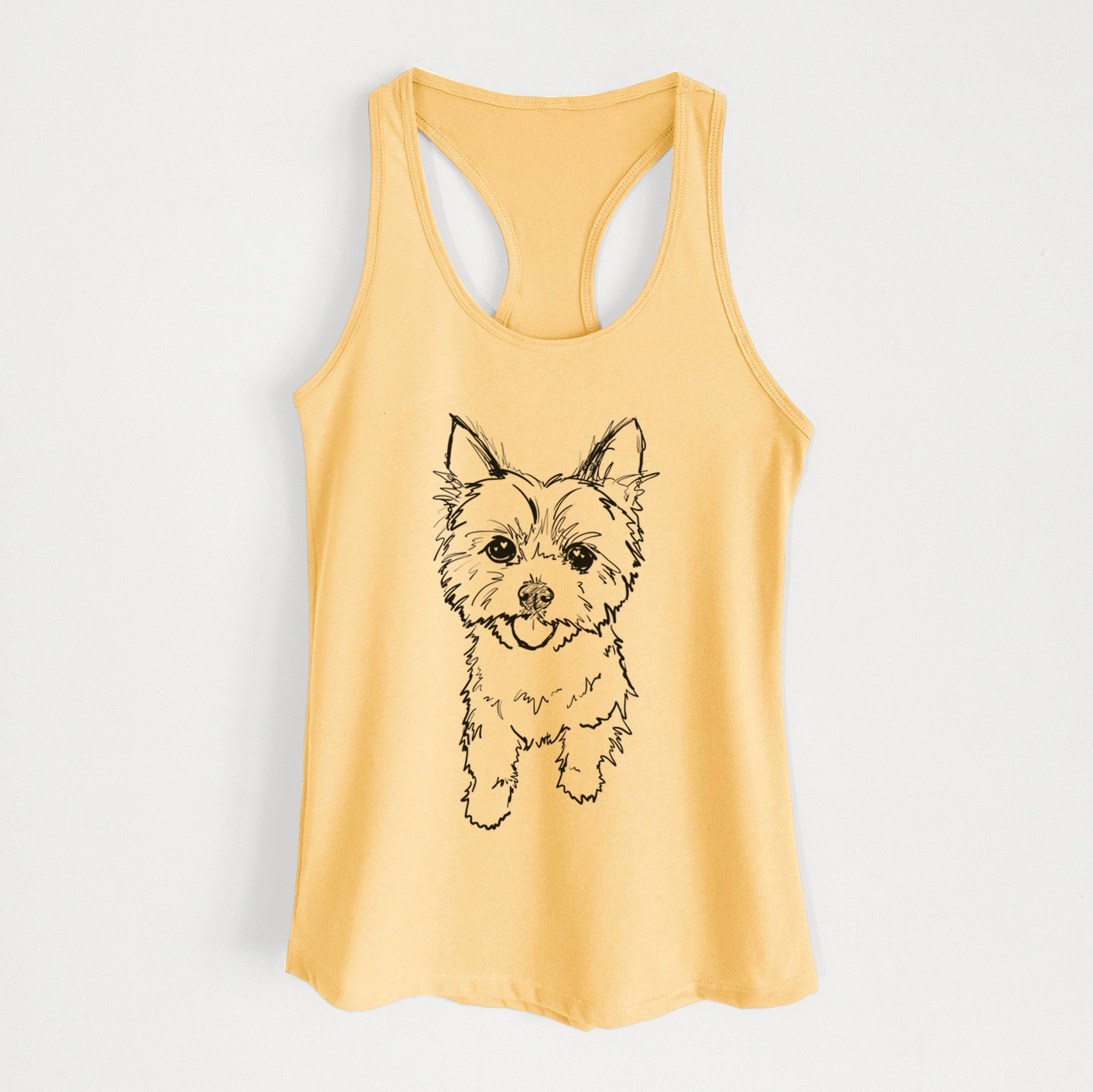 Doodled Axl the Yorkshire Terrier - Women's Racerback Tanktop