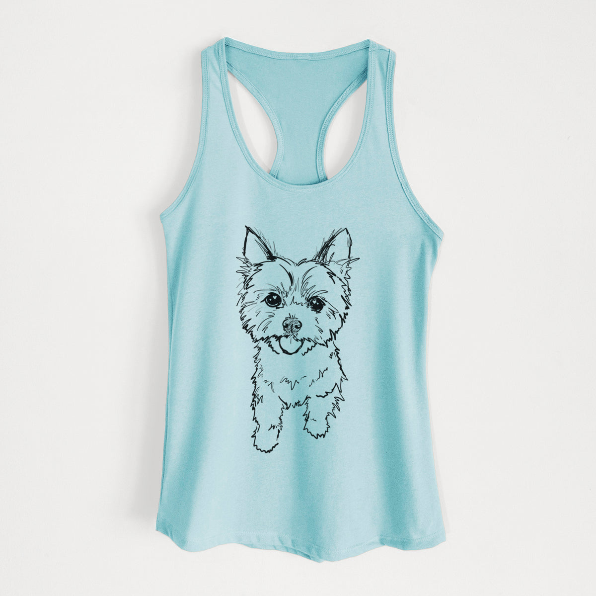 Doodled Axl the Yorkshire Terrier - Women&#39;s Racerback Tanktop