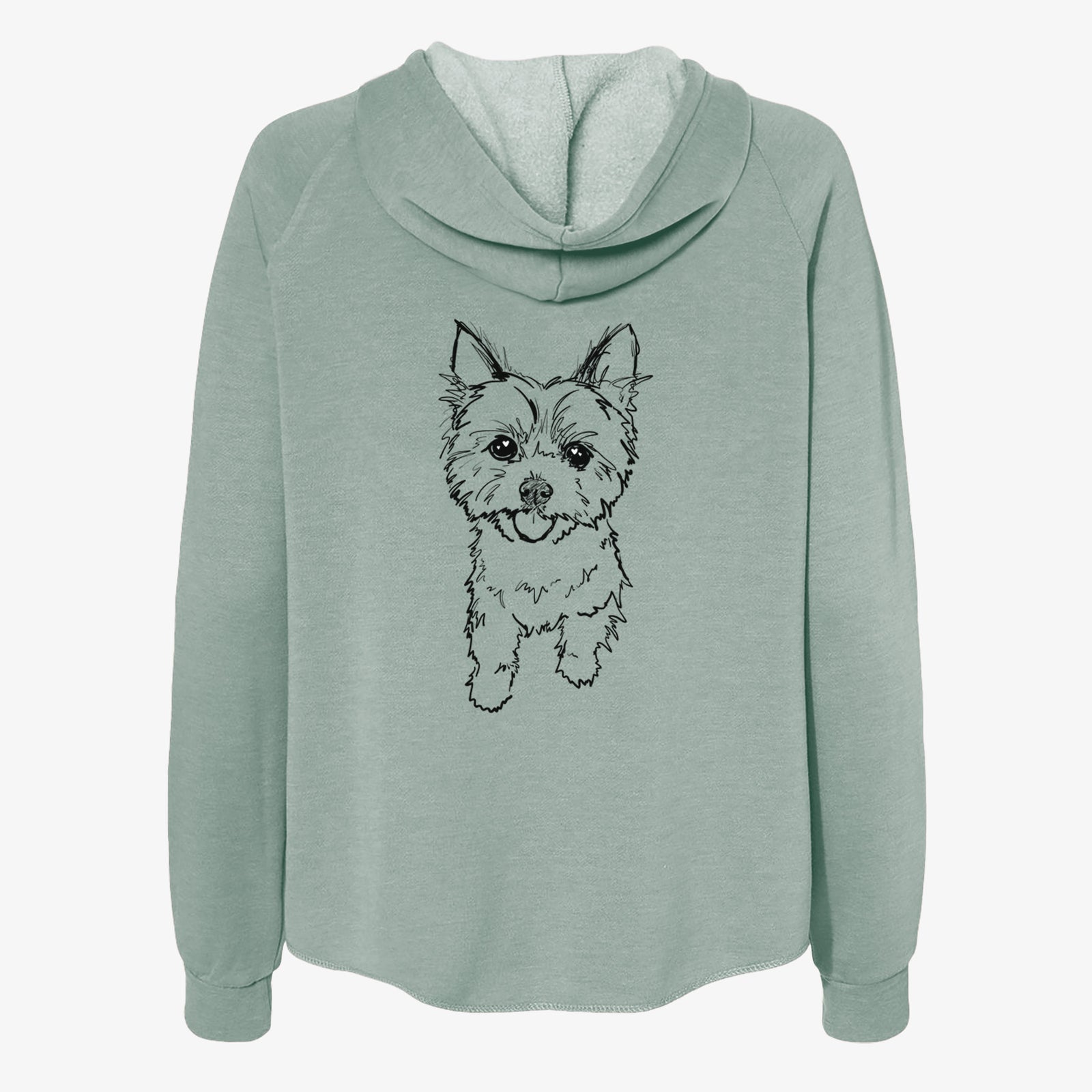 Doodled Axl the Yorkshire Terrier - Women's Cali Wave Zip-Up Sweatshirt