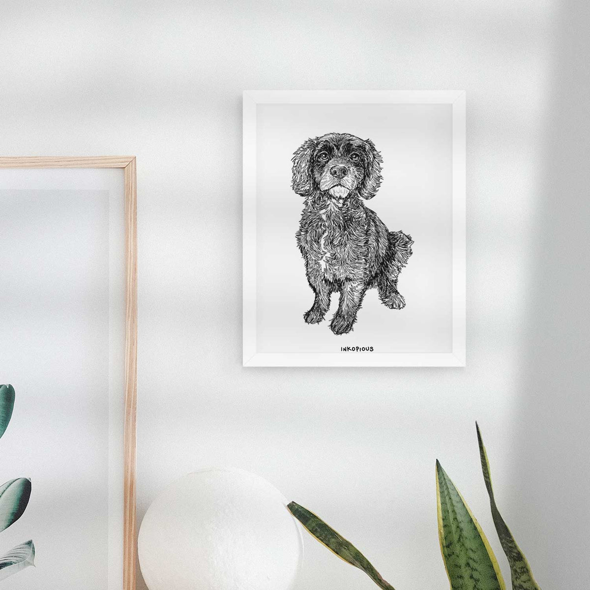 Doodled Bama the Cocker Spaniel Mix Art Print