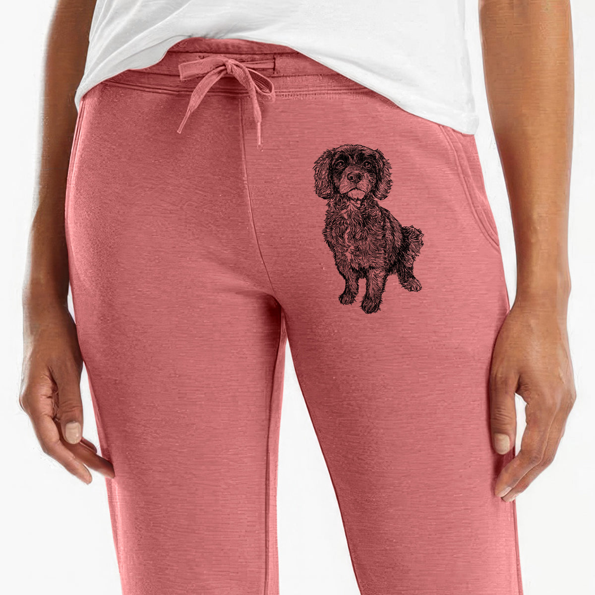 Doodled Bama the Cocker Spaniel Mix - Women's Cali Wave Joggers