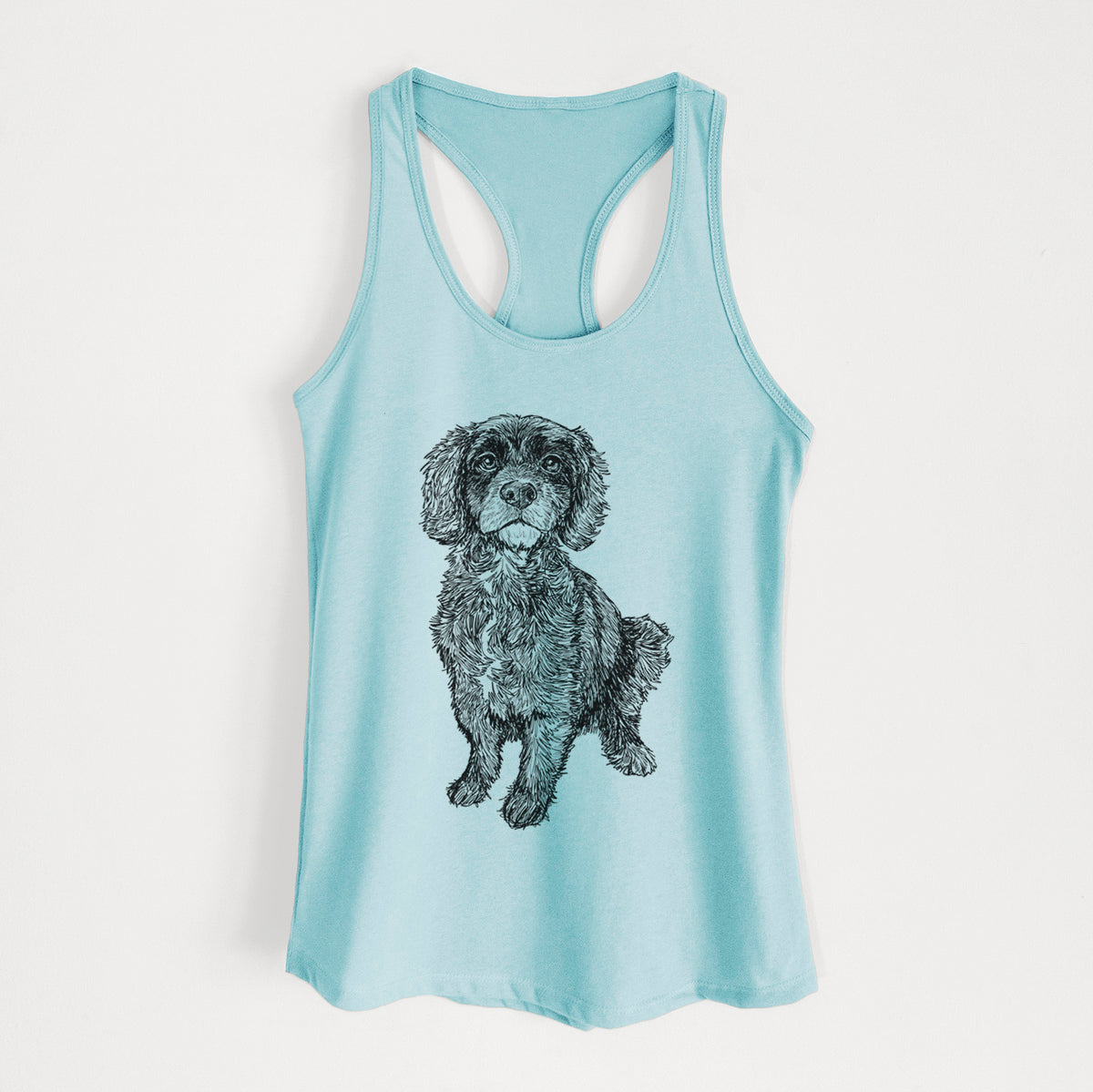 Doodled Bama the Cocker Spaniel Mix - Women&#39;s Racerback Tanktop