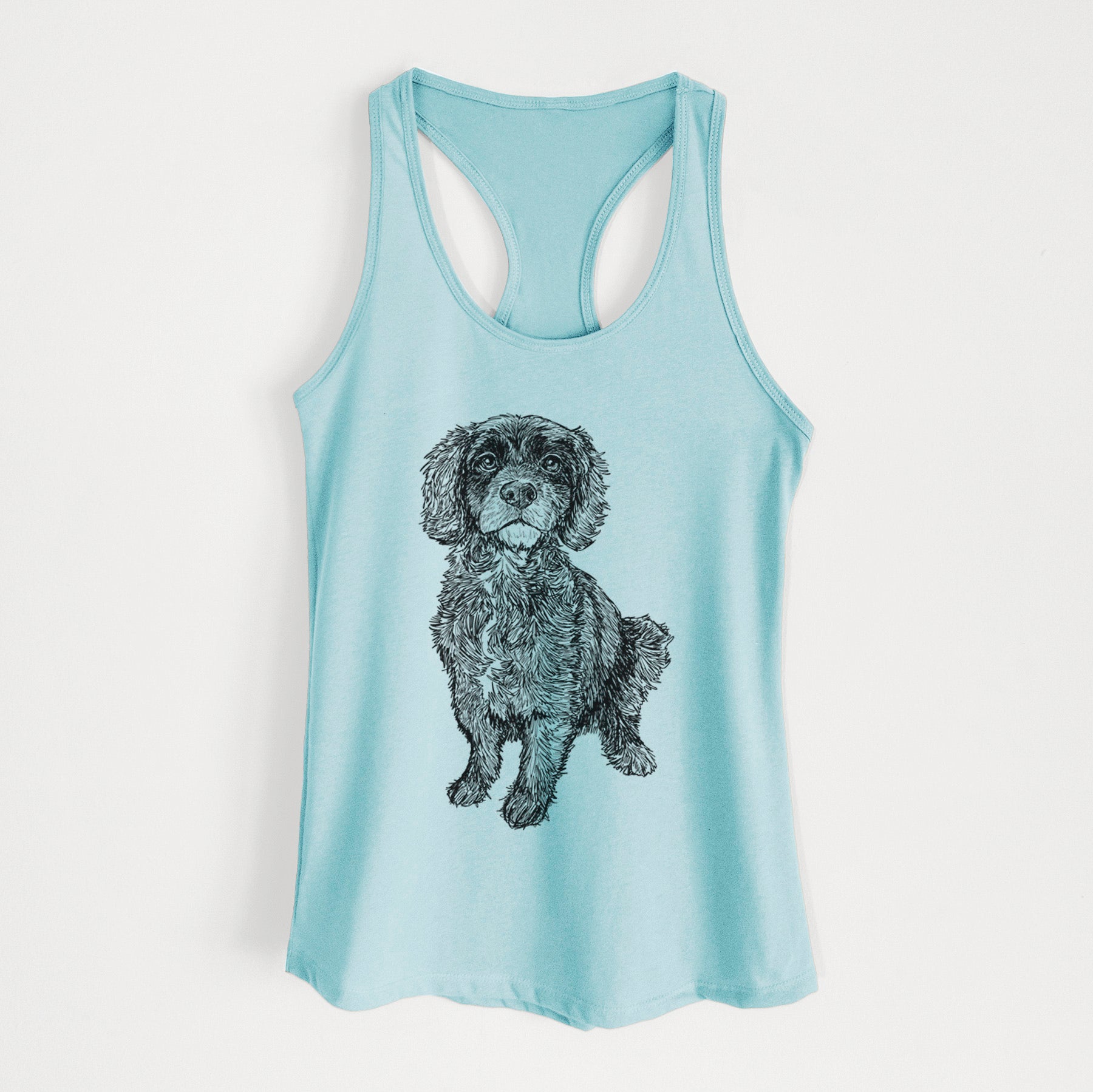 Doodled Bama the Cocker Spaniel Mix - Women's Racerback Tanktop